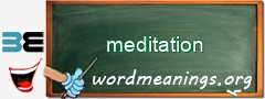 WordMeaning blackboard for meditation